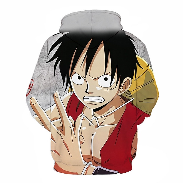 Toys & Hobbies Cosplay & Costumes | Inspired by One Piece Monkey D. Luffy Roronoa Zoro Hoodie Anime 100% Polyester Anime 3D Hara