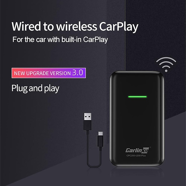 CarlinKit 3.0 Wireless CarPlay Adapter for Factory Wired CarPlay Cars U2W  Plus CarPlay Dongle 5G WiFi Bluetooth Plug and Play 2023 - HUF 30136