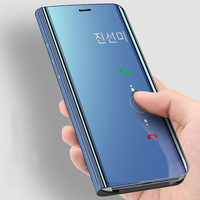  τηλέφωνο tok Για Samsung Galaxy Πλήρης Θήκη Α73 Α53 Α33 S22 Ultra Plus S21 FE S20 Α72 Α52 Α42 Note 20 Ultra Α71 με βάση στήριξης Καθρέφτης Ανοιγόμενη Μονόχρωμο PC PU δέρμα