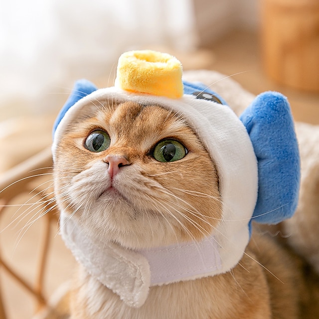 κάλυμμα κεφαλής για κατοικίδια γάτας χαριτωμένα γελοιογραφικά καλύμματα κεφαλής σκύλου καπέλο γάτας ντύσιμο πάρτι πουλά χαριτωμένα προμήθειες