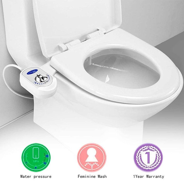  Bidet-Aufsatz, nicht elektrischer Kaltwasser-Bidet-Toilettensitzaufsatz mit Druckregler