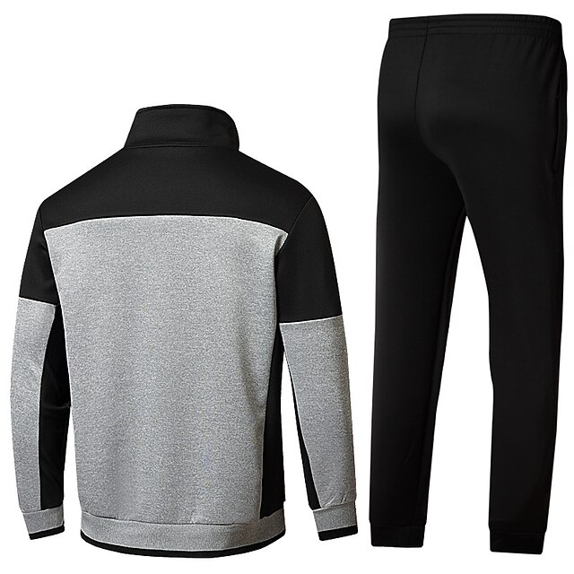 Sports & Outdoors Running, Jogging & Walking | Mens Tracksuit 2pcs Winter Long Sleeve Breathable Soft Fitness Running Sportswear