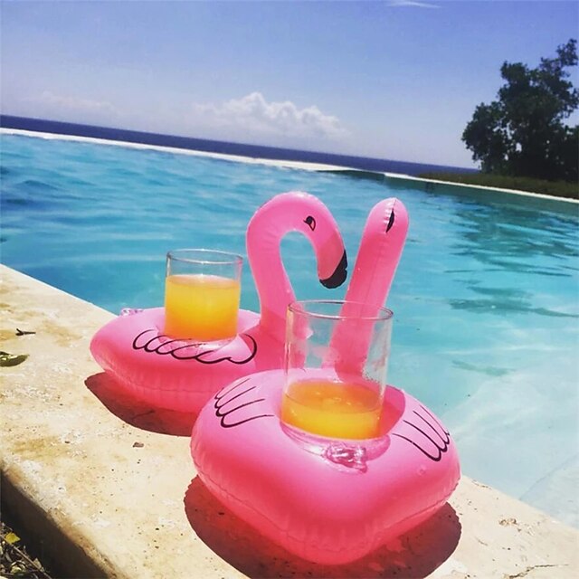  8 pcs Inflatable Cup Holder Unicorn Flamingo Drink Holder Swimming Pool Float Bathing Pool Toy Party Decoration Bar Coasters,Inflatable for Pool