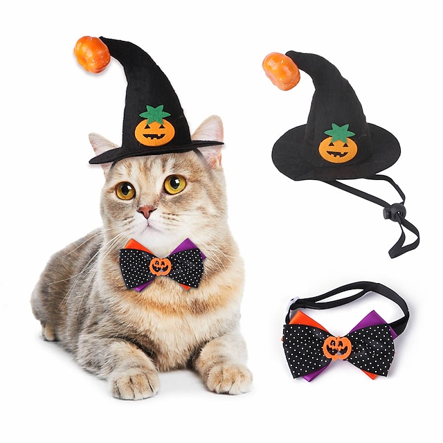  Pet  Dress Up Butterfly  Collar Pumpkin Hat Cat Dog Ghost  Cloakdog Cosplay costumes