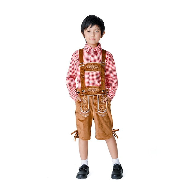 Toys & Hobbies Cosplay & Costumes | Oktoberfest Beer International Beer Festival Lederhosen Boys Blouse Shorts Bavarian Costume 