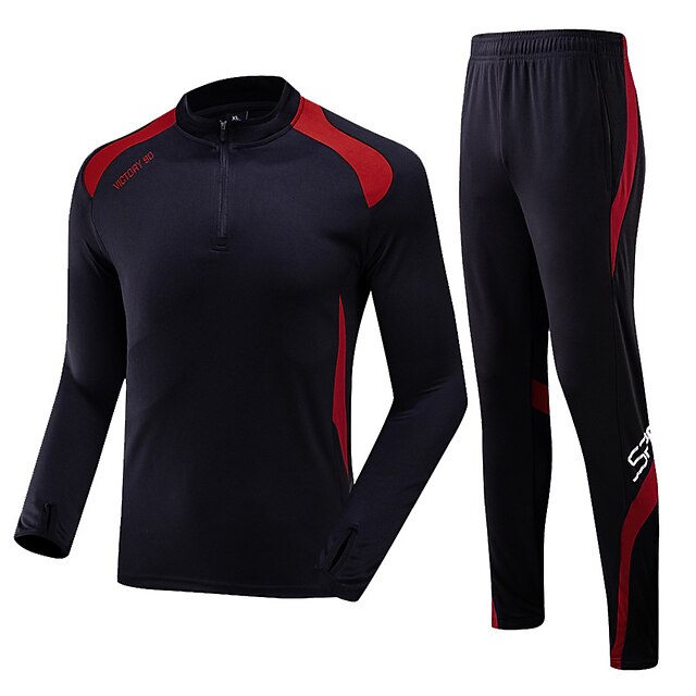 Sports & Outdoors Running, Jogging & Walking | Mens 2 Piece Tracksuit Sweatsuit Athletic Athleisure 2pcs Long Sleeve Breathable 