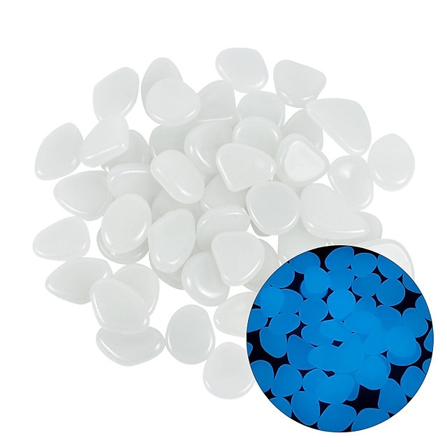 400 Pierres Lumineuses Blanches - Brillent Dans Le Noir, Pour Jardin, Aquarium, Décoration DIY