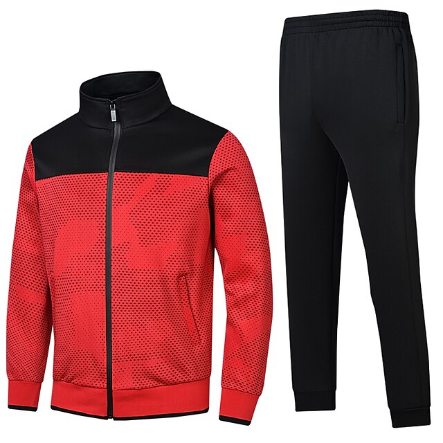 Sports & Outdoors Running, Jogging & Walking | Mens Tracksuit 2pcs Winter Long Sleeve Breathable Soft Fitness Running Sportswear