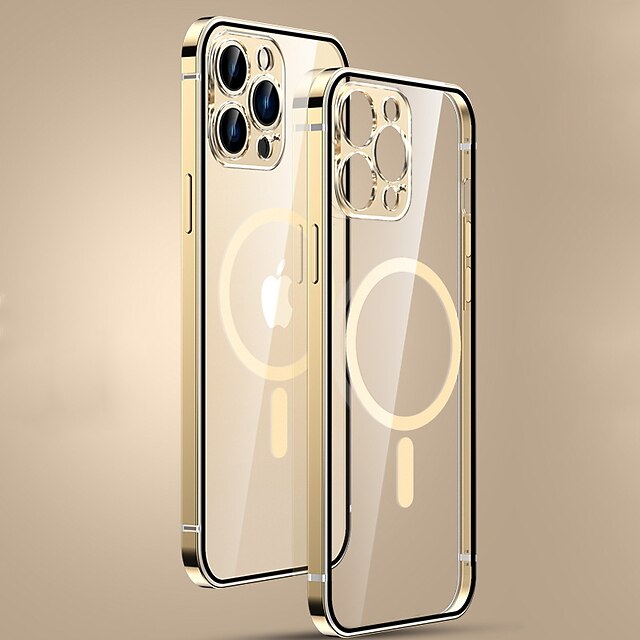  Handy Hülle Handyhüllen Für iPhone 16 15 14 Pro Max Plus 13 12 Pro Max Mit Magsafe Unterstützt kabelloses Laden Stoßfest Metall