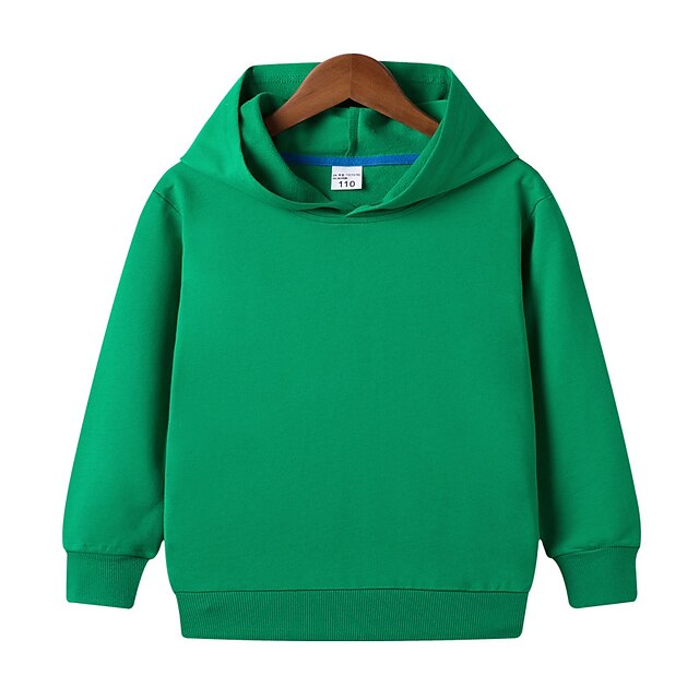 Baby & Kids Boys Clothing | Kids Boys Hoodie Long Sleeve Solid Color Green White Black Children Tops Fall Spring Active Cool Dai