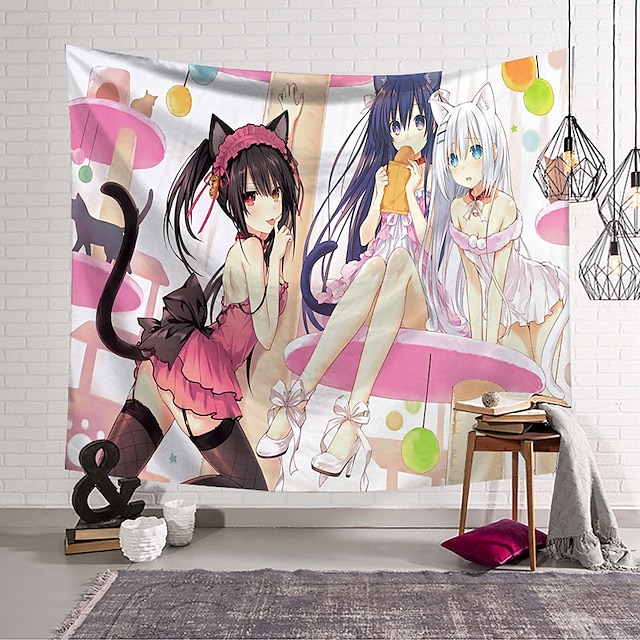 Home & Garden Home Decor | DATE A LIVE Wall Tapestry Art Decor Blanket Curtain Hanging Home Bedroom Living Room Decoration Polye