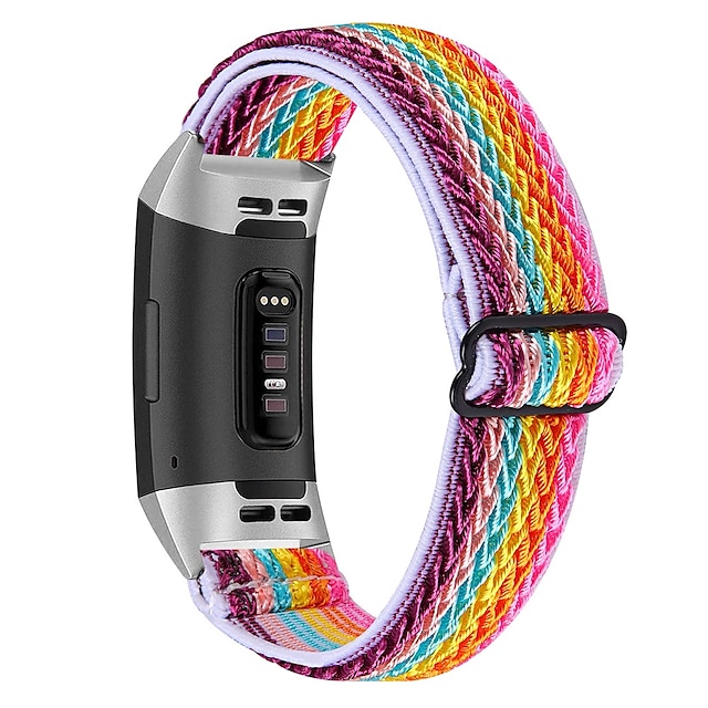  Smart Watch Band Συμβατό με Fitbit Charge 4 / Charge 3 / Charge 3 SE Charge 5 Charge 2 Νάιλον Εξυπνο ρολόι Λουρί Πλεκτό Ρυθμιζόμενο Αναπνέει Solo Loop Αντικατάσταση Περικάρπιο