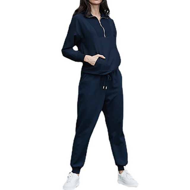 Sports & Outdoors Running, Jogging & Walking | Womens 2 Piece Quarter Zip Tracksuit Sweatsuit Athletic Athleisure 2pcs Long Slee