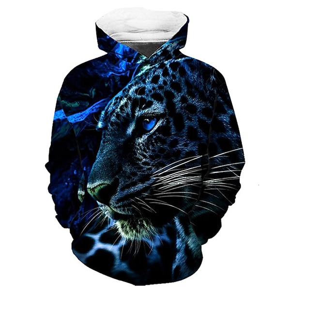 Baby & Kids Matching Outfits | Dad and Son Hoodie Galaxy Tiger Animal Street Print Blue Gray Long Sleeve Active Matching Outfits