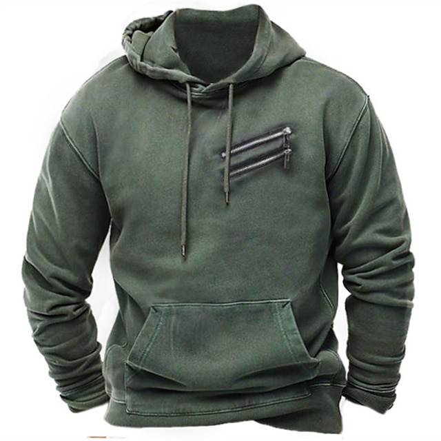 Mens Clothing Mens Hoodies & Sweatshirts | Mens Hoodie Pullover Hoodie Sweatshirt Solid Color Front Pocket Casual Daily Holiday 