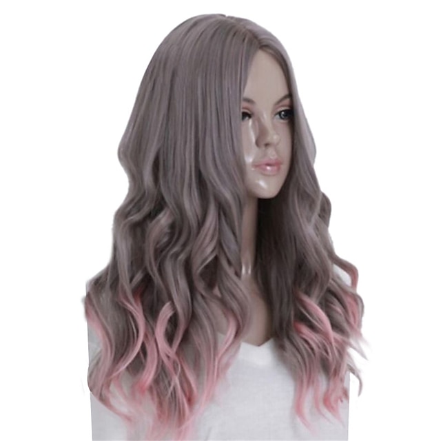 Beauty & Hair Wigs & Hair Pieces | Synthetic Wig Wavy Middle Part Machine Made Wig Long A1 Synthetic Hair Womens Soft Classic Ea