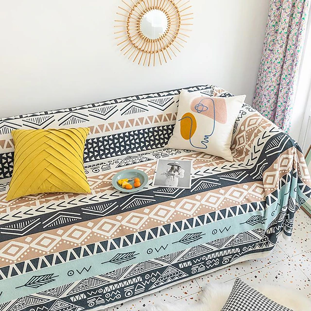 Sofa Blanket Throw Boho Sofa Cover Slipcover for Sectional Couch Armchair Loveseat 4 Or 3 Seater L Shape,Bedding Blankets ,Furniture Protector from Pet Scratch 15