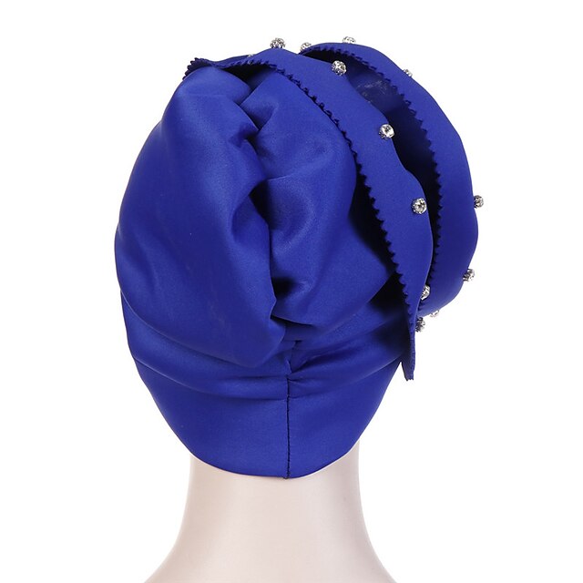 Shoes & Bags Fashion Accessories | Blue Big Flower Women Hijabs Islamic Scarf Scarves Lady Hat India Cap Muslim Turban Hats Bean