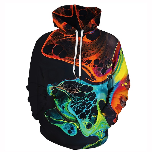 Mens Clothing Mens Hoodies & Sweatshirts | Mens Pullover Hoodie Sweatshirt Graphic Patterned Abstract Print Daily Sports Streetw