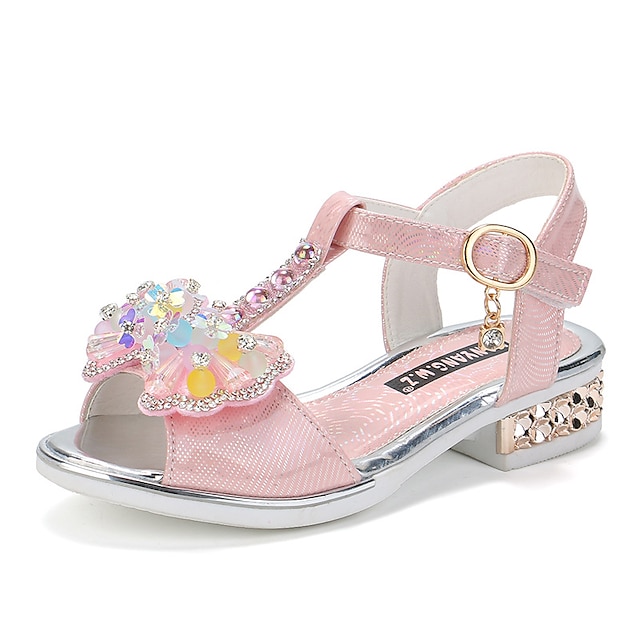  Lány Szandálok Virágoslány cipők Formai cipő Napi PU Princess Cipő Nagy gyerekek (7 év +) Napi Diákbál Szabadtéri Pillangó Fehér Bíbor Rózsaszín Ősz Nyár