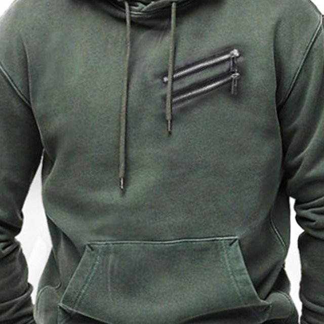 Mens Clothing Mens Hoodies & Sweatshirts | Mens Hoodie Pullover Hoodie Sweatshirt Solid Color Front Pocket Casual Daily Holiday 