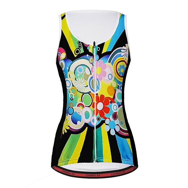 Sports & Outdoors Cycling | 21Grams Womens Cycling Vest Sleeveless Mountain Bike MTB Road Bike Cycling Yellow Floral Botanical B