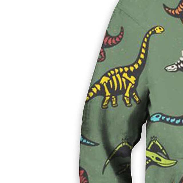 Baby & Kids Boys Clothing | Kids Boys Hoodie Stranger Things Long Sleeve 3D Print Dinosaur Animal Pocket Green Children Tops Fal