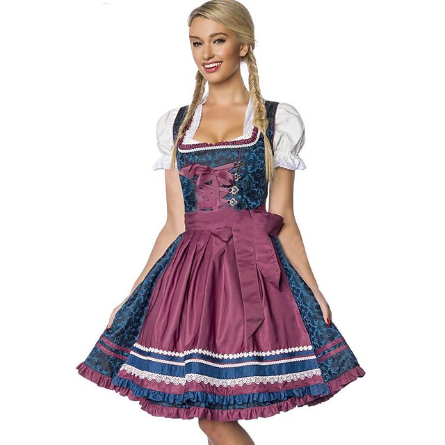 Toys & Hobbies Cosplay & Costumes | Oktoberfest Beer International Beer Festival Dirndl Trachtenkleider Womens Dress Apron Bavar