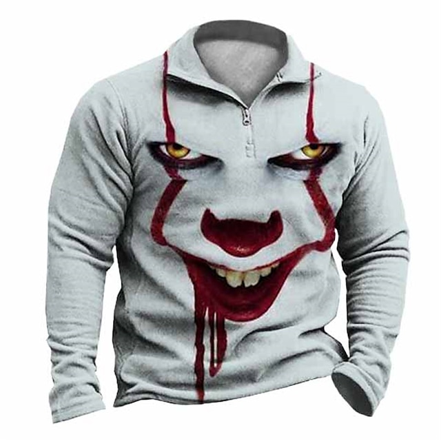 Mens Clothing Mens Hoodies & Sweatshirts | Mens Unisex Zip Up Sweatshirt Pullover Cartoon Graphic Prints Zipper Print Daily Spor