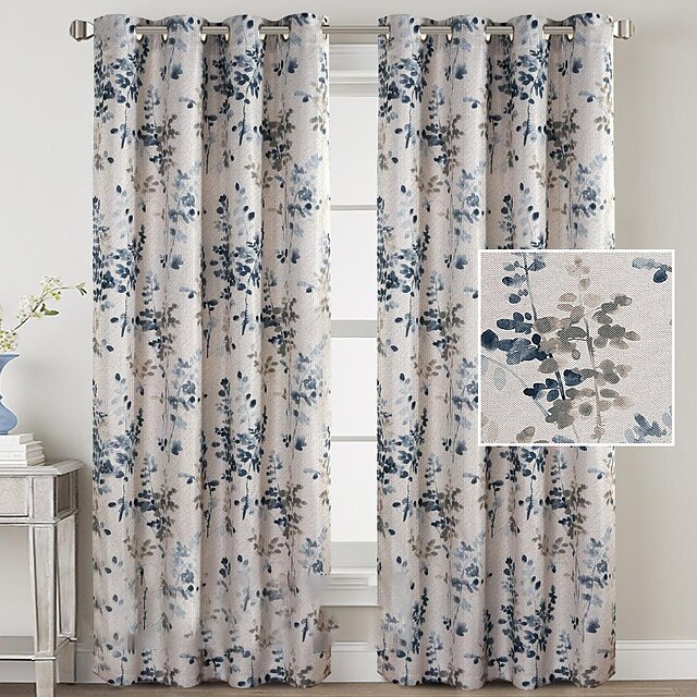 Blackout Curtain Drapes Farmhouse Curtain 2 Panels For Living Room ...