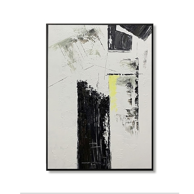  χειροποίητο ζωγραφισμένο στο χέρι ελαιογραφία τέχνη τοίχου μοντέρνα λευκή και μαύρη αφηρημένη διακόσμηση σπιτιού ρολό καμβάς χωρίς πλαίσιο χωρίς τεντωμένο