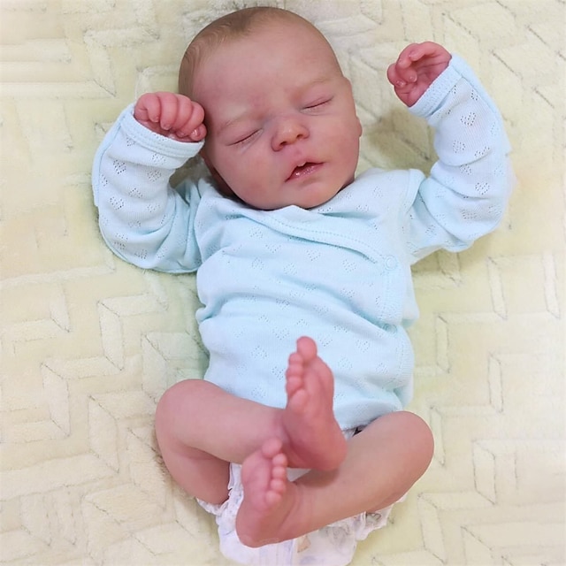 40 cm-es elsőszámú újszülött baba Darren élethű, kézzel festett, többrétegű 3D-s baba, gyűjthető művészi baba