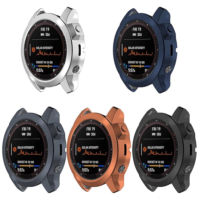  2-pack Watch Case Kompatibel med Garmin Fenix 7S / Fenix 7 / Fenix 7X Reptålig Ultratunt Stötsäker Mjuk TPU Klocka Skal