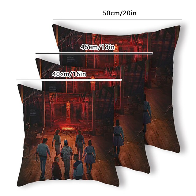 Home & Garden Home Decor | Inspired by Stranger Things Anime Double Side Cushion Cover for Sofa Bedroom Superior Quality Machine