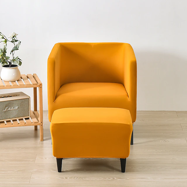 Stretch Square Tub Covers Chair Burgundy Slipcover Sofa Cover Furniture Protector High Stretch 1 Piece Sofa Chair Covers for Living Room Durable Spandex Fabric Non SkidWashable 22