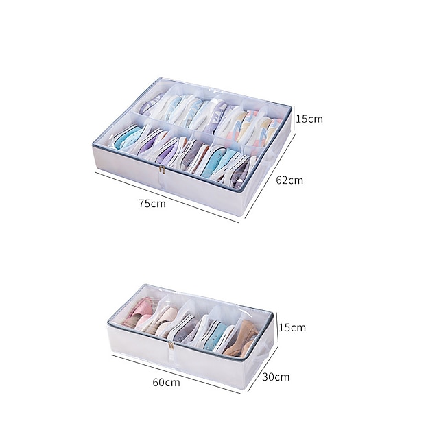 Home & Garden Home Decor | PVC Adjustable Bed Bottom Shoe Storage Box Large-capacity Shoe Storage Dust-proof Shoe Box Washable S