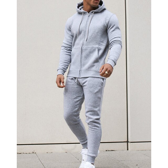 Sports & Outdoors Running, Jogging & Walking | Mens 2 Piece Full Zip Tracksuit Sweatsuit Athletic Athleisure 2pcs Long Sleeve Br