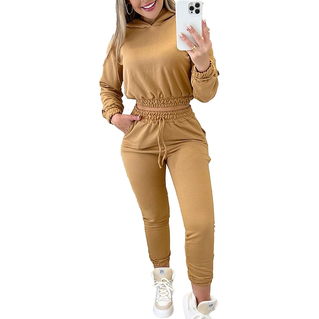 Sports & Outdoors Running, Jogging & Walking | Womens Tracksuit Jogging Suit 2 Piece Street Casual Long Sleeve Warm Breathable S