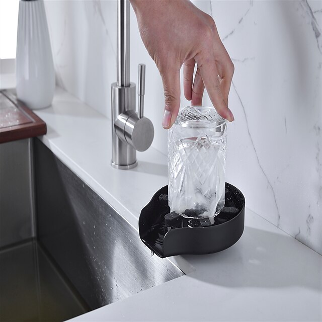  Stainless Steel Glass Rinser for Kitchen Sink, Glass Bottle Cup Washer for Sink Cup Rinser Clean Sink Attachment Accessories for Baby Bottle, Bar Wine Glass, and More Cups