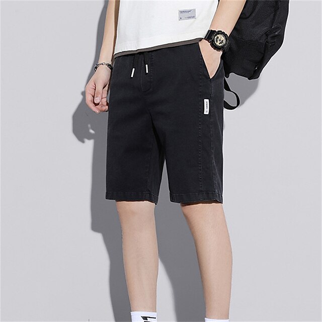 Mens Clothing Mens Bottoms | Mens Classic Style Fashion Active Shorts Drawstring Elastic Waist Knee Length Pants Sports Outdoor 