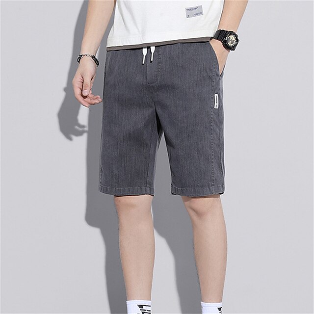 Mens Clothing Mens Bottoms | Mens Classic Style Fashion Active Shorts Drawstring Elastic Waist Knee Length Pants Sports Outdoor 