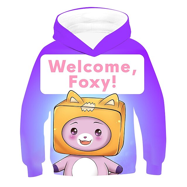 Baby & Kids Boys Clothing | Kids Boys Hoodie Long Sleeve 3D Print Graphic Patterned Pocket Blue Pink Lilac Children Tops Fall Wi