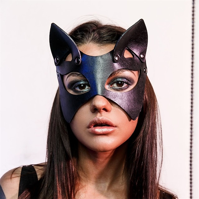  læder sm kat ræv bind for øjnene flirte cosplay prom cosplay maske sexlegetøj