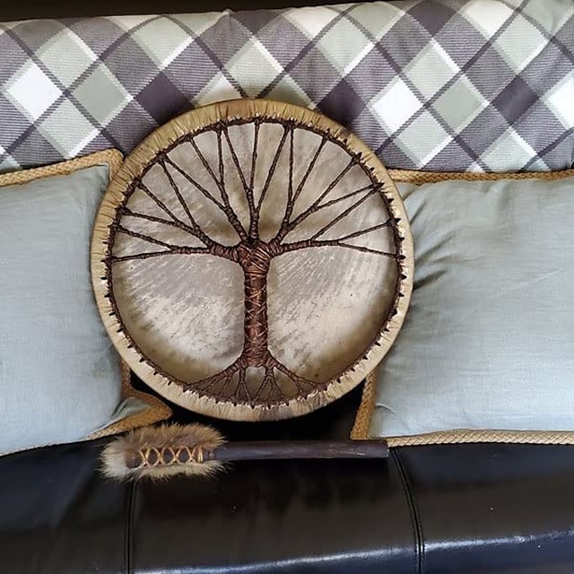 Home & Garden Home Decor | Shaman Drum, Tree of Life Decoration Design, Handmade Shamanic Drum, Symbol of the Siberian Drum Spir