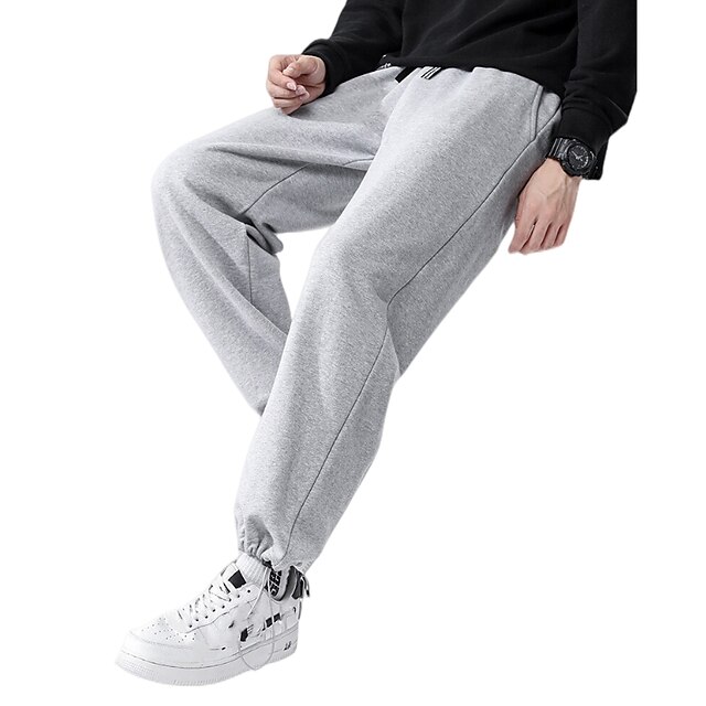 Mens Clothing Mens Bottoms | Mens Casual Sports Jogger Chinos Pocket Leg Drawstring Full Length Pants Casual Yoga Micro-elastic 