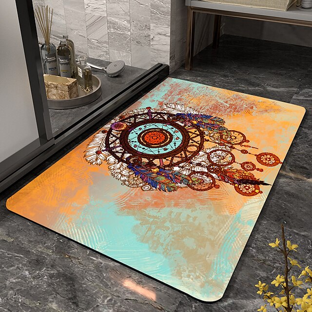 Home & Garden Bath Accessories | Bathroom Bath Mats E Creative Super Absorbent Bathroom Rug Special Material With Rubber Non Sli