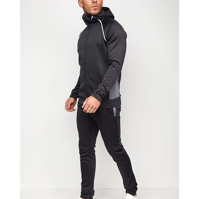 Sports & Outdoors Running, Jogging & Walking | Mens 2 Piece Full Zip Tracksuit Sweatsuit Athletic Athleisure 2pcs Long Sleeve Br