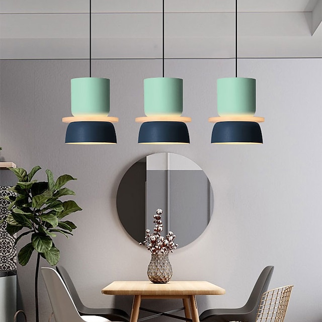  18,5cm design singolo design isola lampada a sospensione metallo verniciato finiture moderno stile nordico 85-265v
