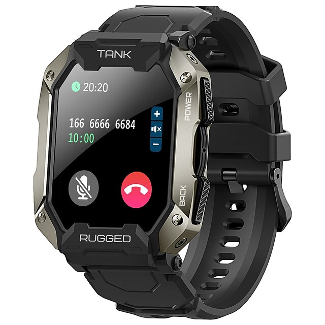  TANK M1 PRO Smartwatch 1.72 Zoll Smartwatch Fitnessuhr Bluetooth Temperaturüberwachung AktivitätenTracker Sitzende Erinnerung Kompatibel mit Android iOS Damen Herren Wasserfest Freisprechanlage Step