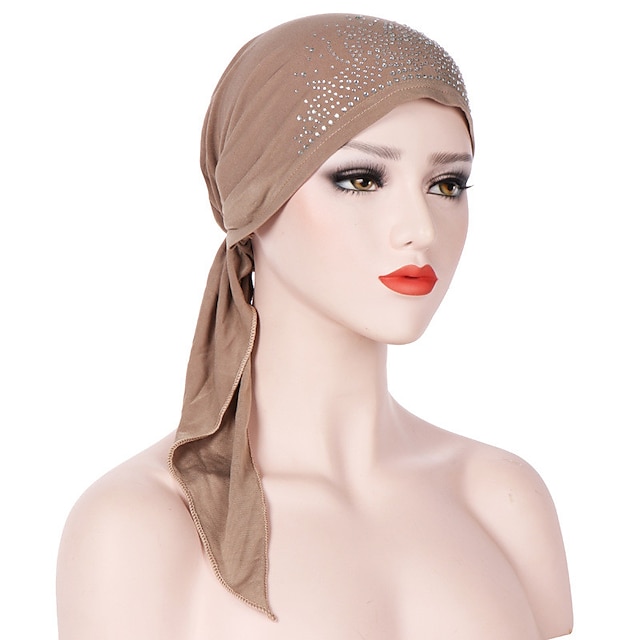 Shoes & Bags Fashion Accessories | Underscarf Women Plain Color Hijab Turban Lady Hat Headband Islamic Head Wrap Bonnet Headscar